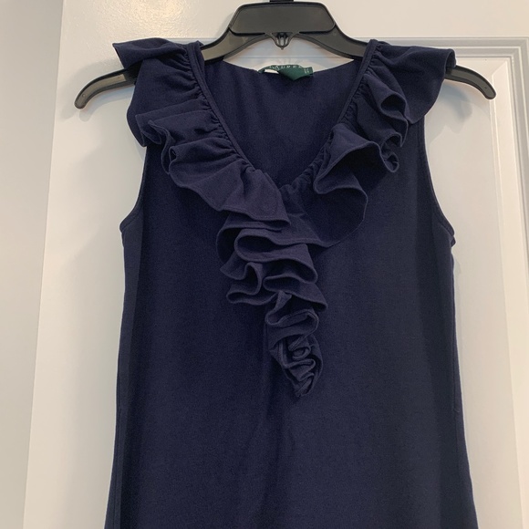 Ralph Lauren Sleeveless Ruffles A Line Dress - Picture 1 of 6